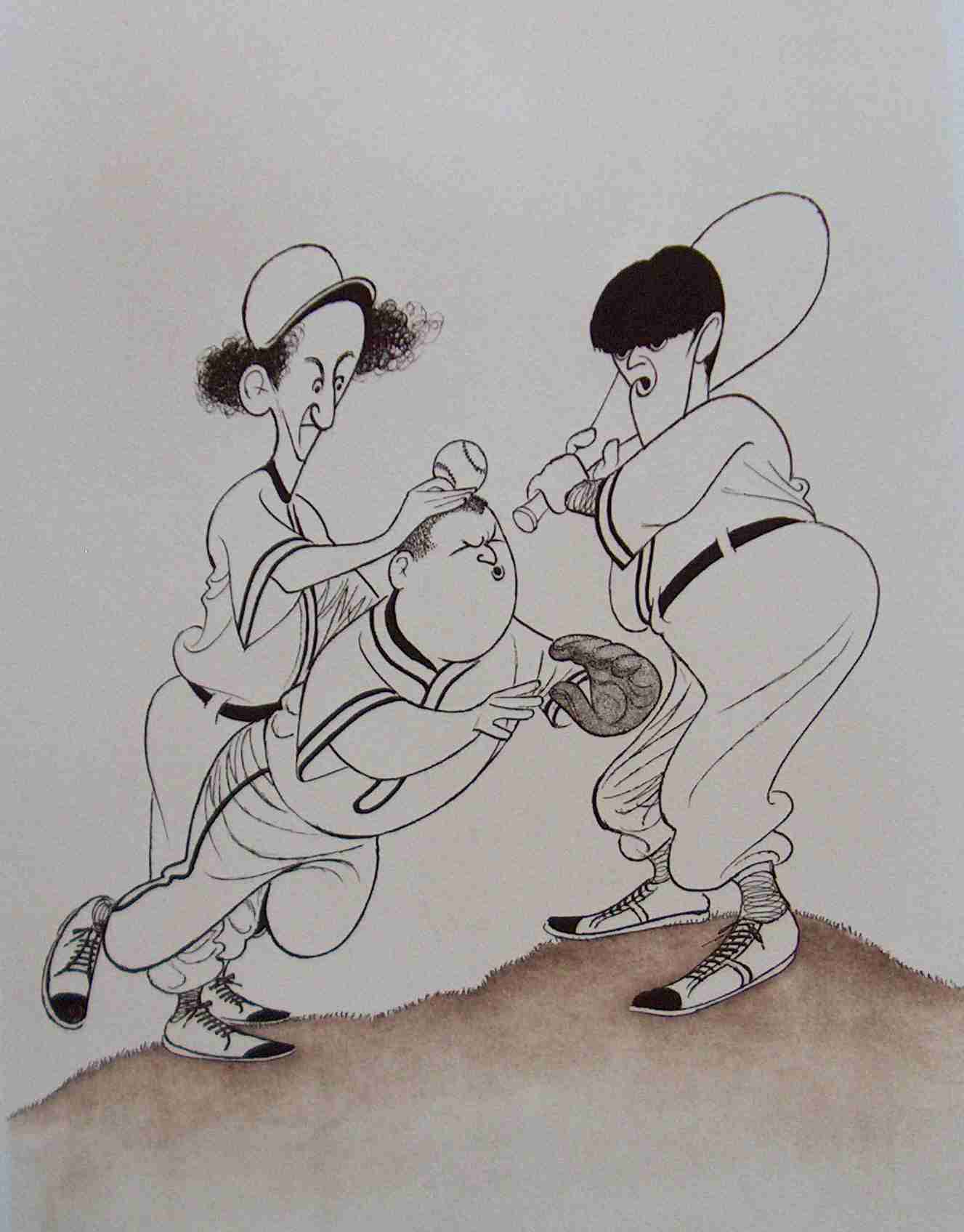 [ The Three Stooges in Hidden Ball Trick ]